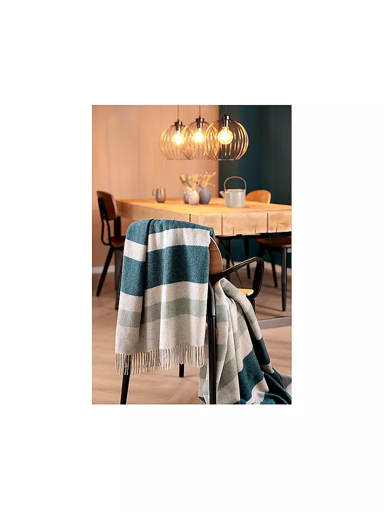 BIEDERLACK | Tagesdecke - Plaid 150x200cm Teal-Charming | beige