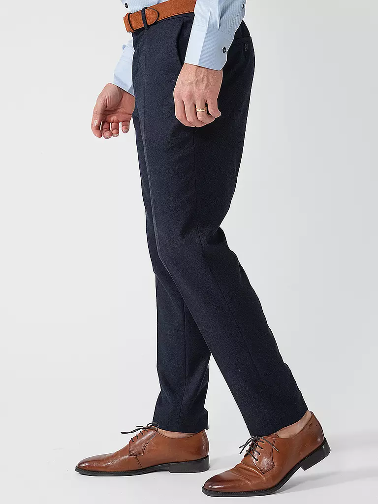 BOSS | Flanellhose  | dunkelblau