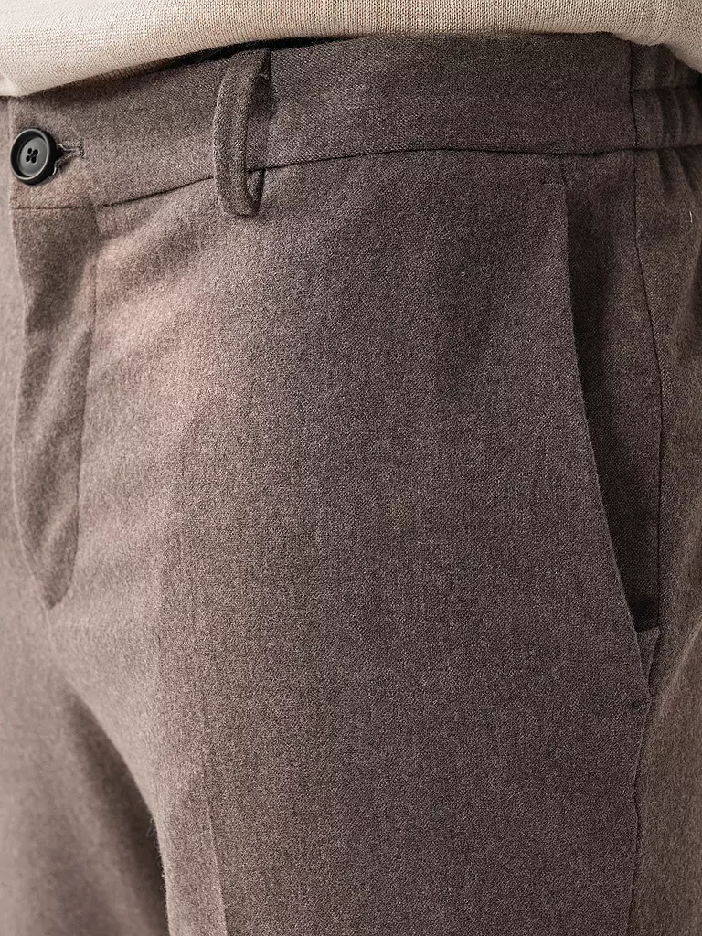 BOSS | Flanellhose | dunkelblau