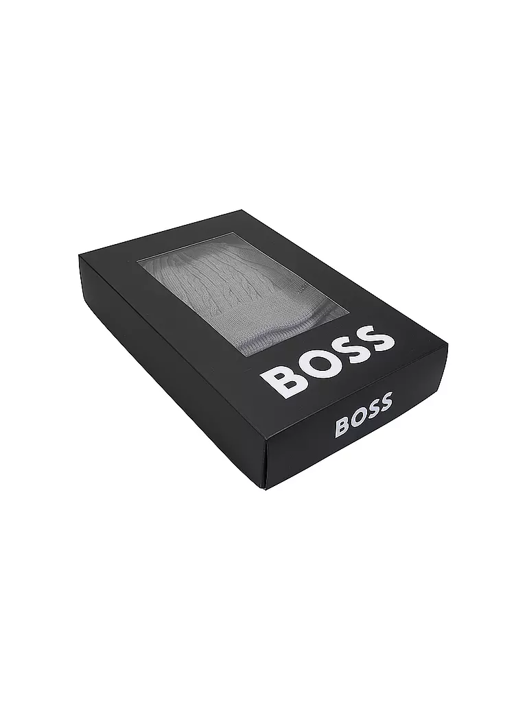 BOSS | Geschenkset Haube und Schal LONA | silber