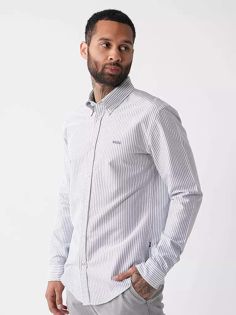 BOSS | Hemd Slim Fit H-ROAN | dunkelblau