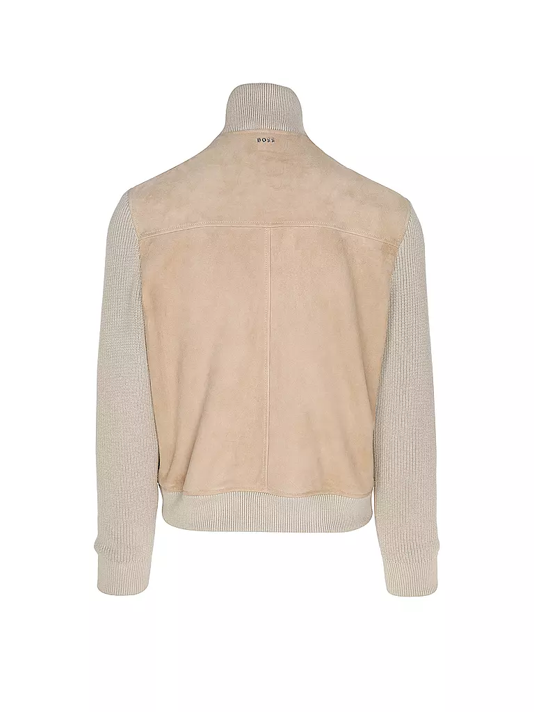 BOSS | Lederjacke  | beige