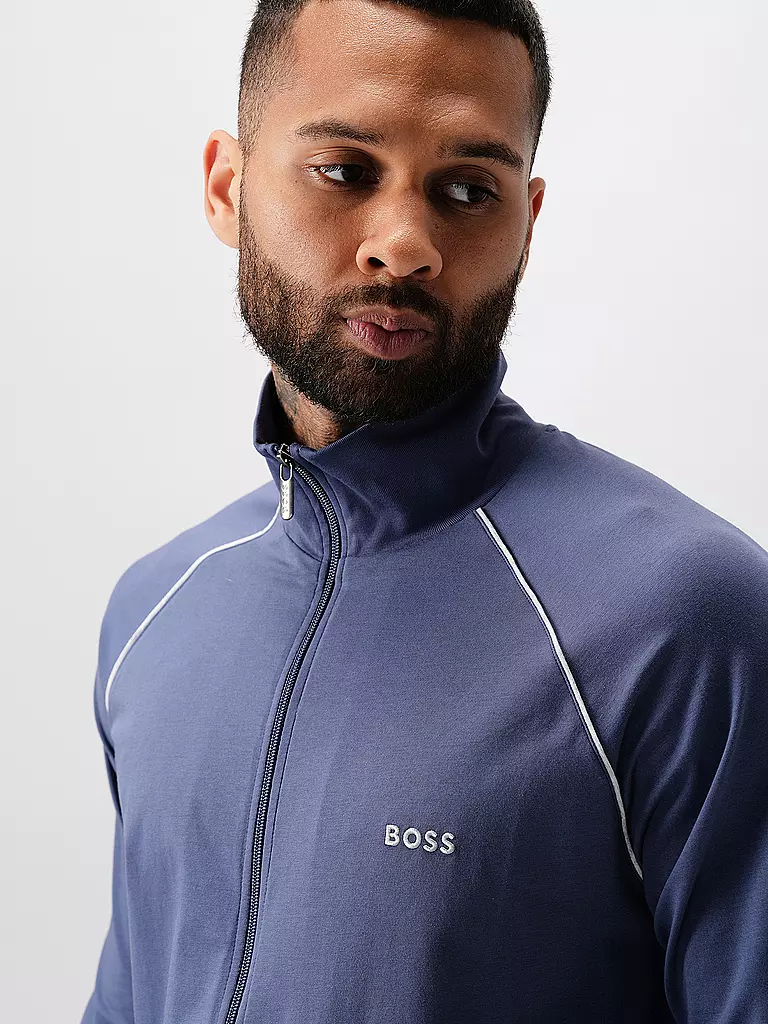 BOSS | Loungewear Jacke  | blau