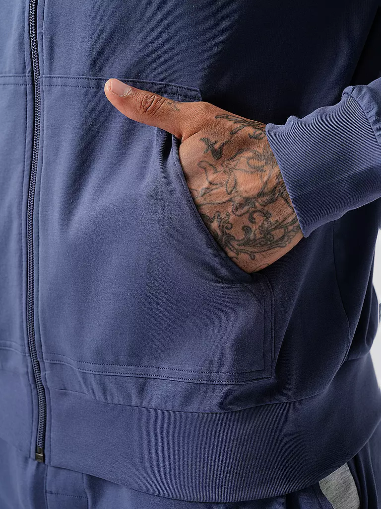 BOSS | Loungewear Jacke  | blau