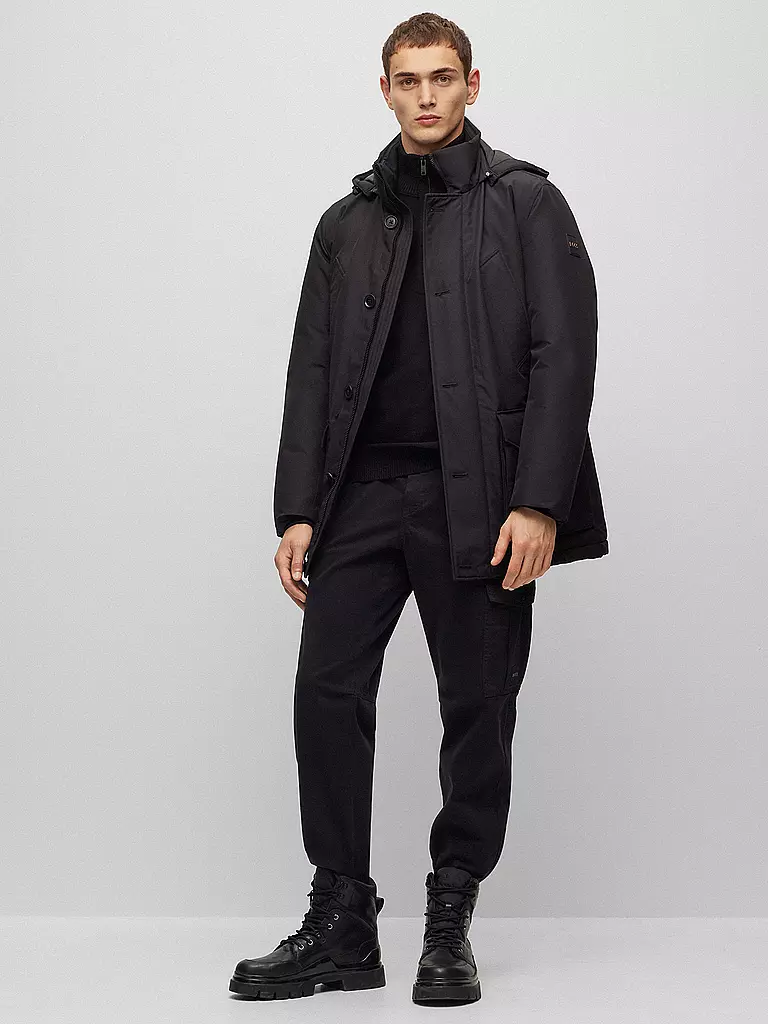 BOSS | Parka OSIASS | schwarz