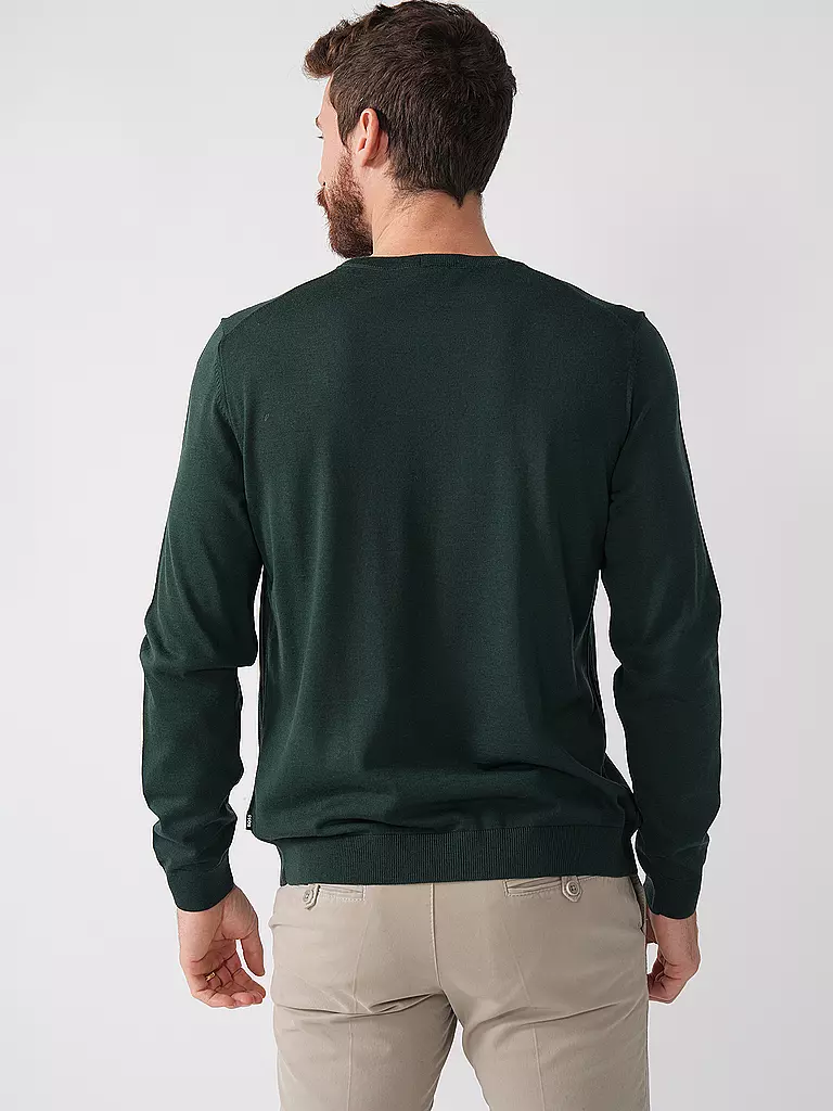 BOSS | Pullover Slim Fit LENO-P | dunkelgrün