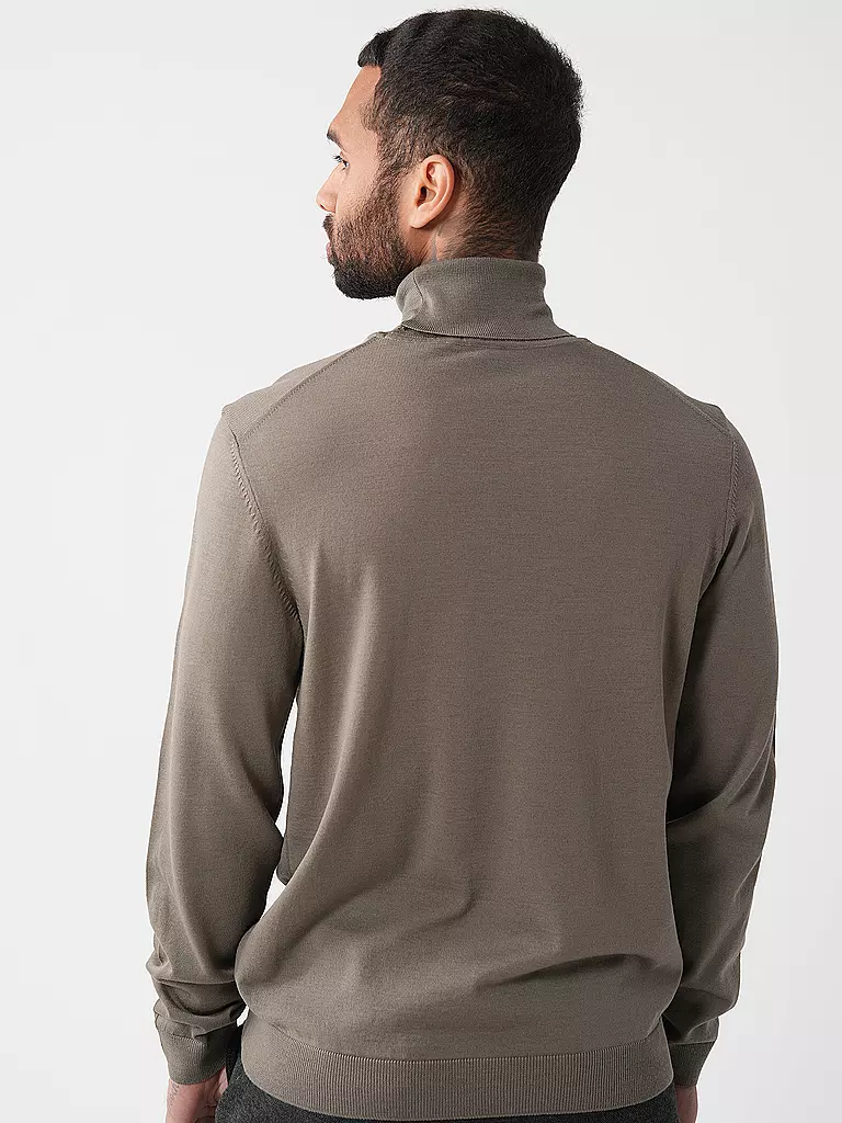 BOSS | Rollkragenpullover Slim Fit MUSSO | hellgrün