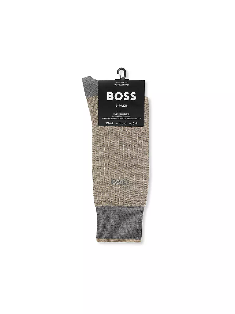 BOSS | Socken 2-er Pkg medium grey | schwarz