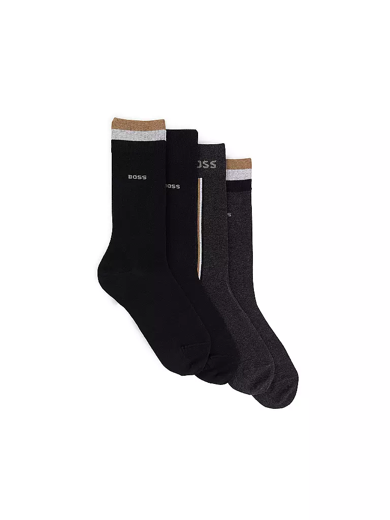 BOSS | Socken 4er Pkg. black  | schwarz