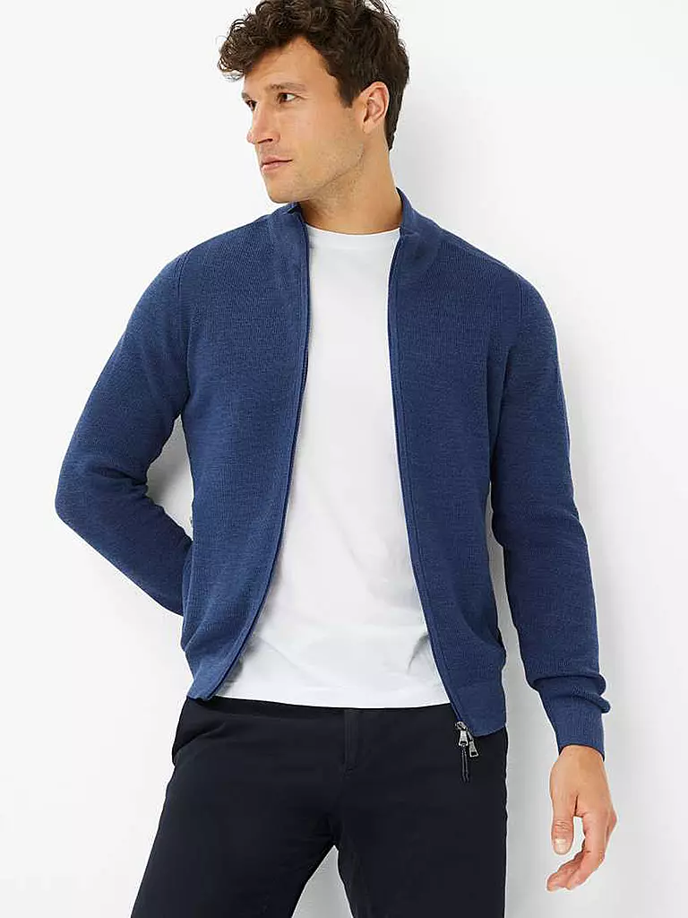 BRAX | Strickjacke JOHN | blau