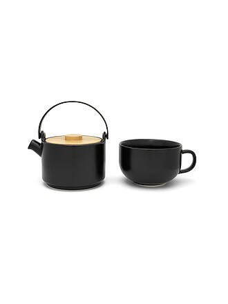 BREDEMEIJER | Tea for one Umea mit Bambusdeckel 0,5l Schwarz