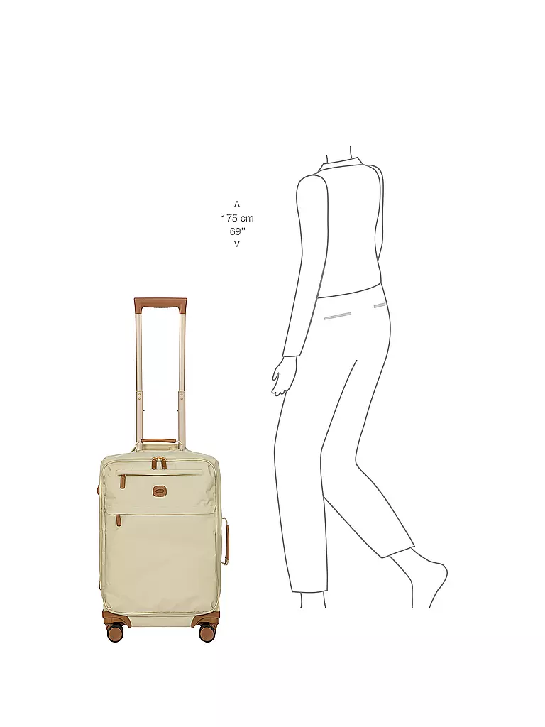 BRICS | Trolley X Travel 55cm Beige | creme