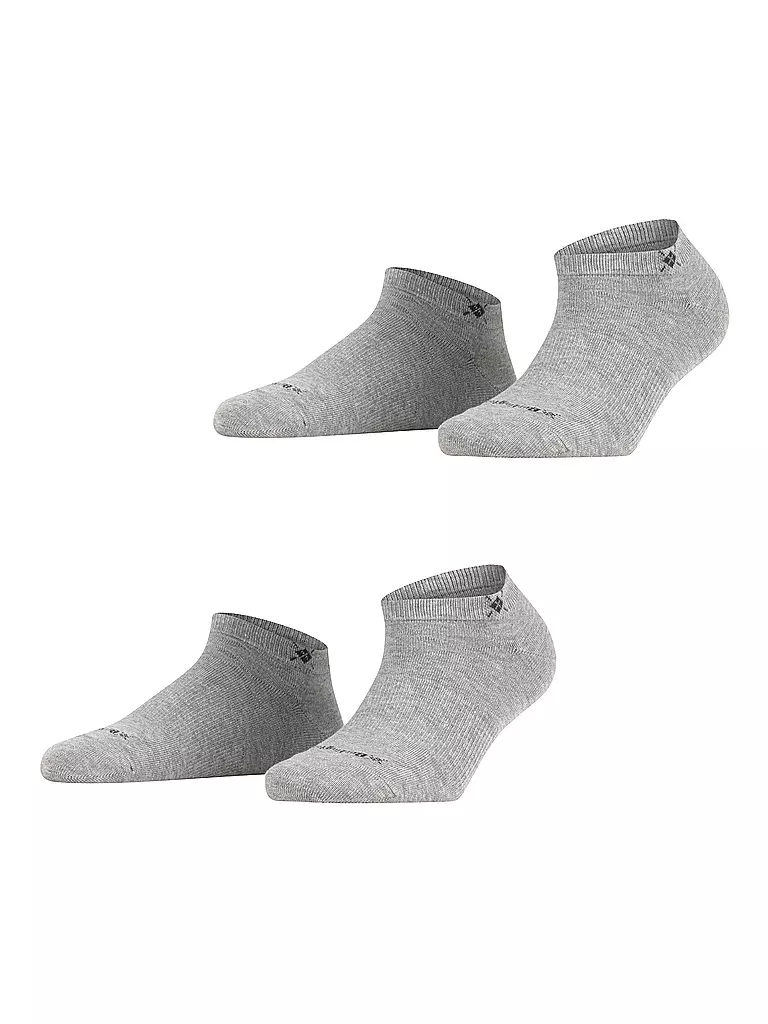 BURLINGTON | Damen Sneaker-Socken 2er Pkg. EVERYDAY 36-41 light grey | hellgrau