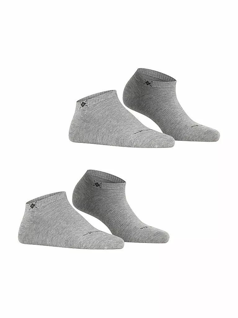 BURLINGTON | Damen Sneaker-Socken 2er Pkg. EVERYDAY 36-41 light grey | hellgrau