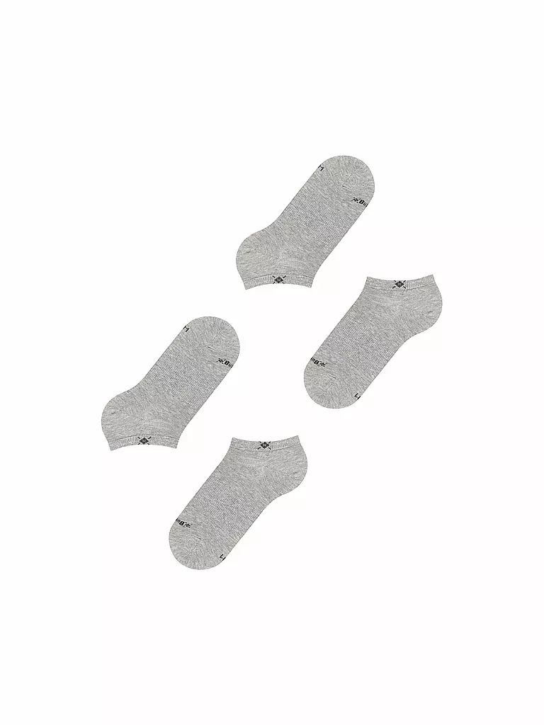 BURLINGTON | Damen Sneaker-Socken 2er Pkg. EVERYDAY 36-41 light grey | hellgrau