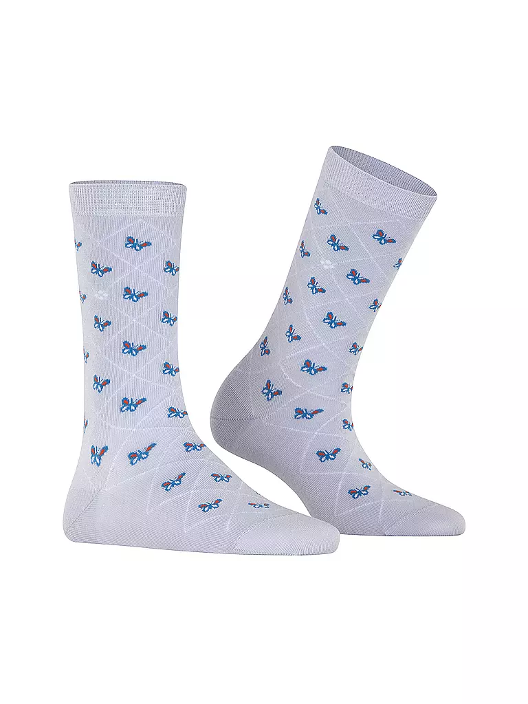 BURLINGTON | Damen Socken BUTTERFLIES 36-41 cosmic sky | lila