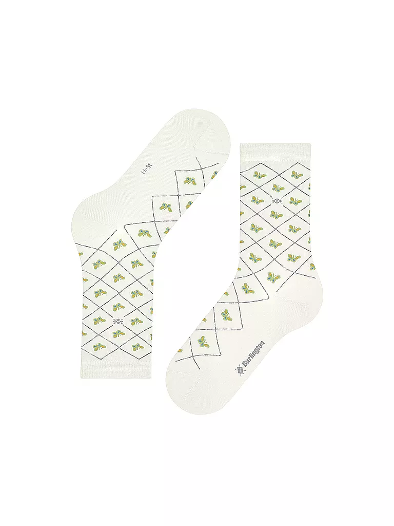 BURLINGTON | Damen Socken BUTTERFLIES 36-41 off-white | creme