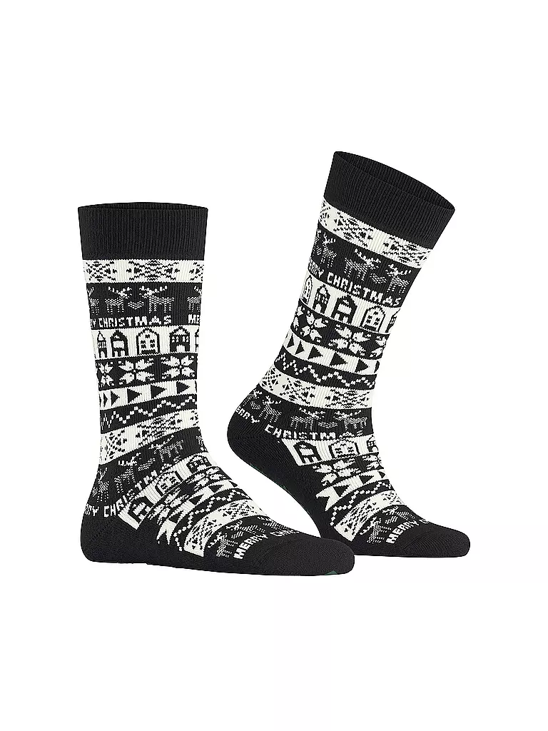 BURLINGTON | Damen Socken MERRY CHRISTMAS 36-41 black | schwarz