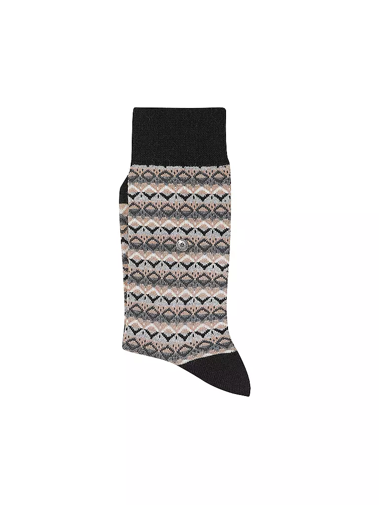 BURLINGTON | Damen Socken MODERN FAIR ISLE 36-41 black | schwarz