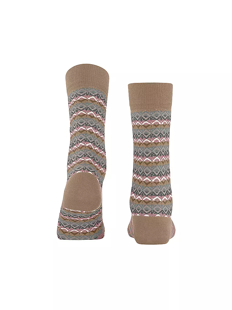 BURLINGTON | Damen Socken MODERN FAIR ISLE 36-41 camel | camel