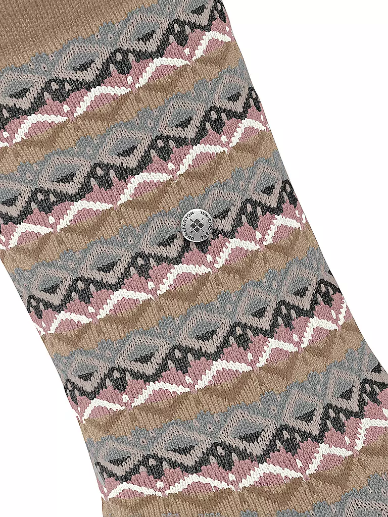 BURLINGTON | Damen Socken MODERN FAIR ISLE 36-41 camel | camel