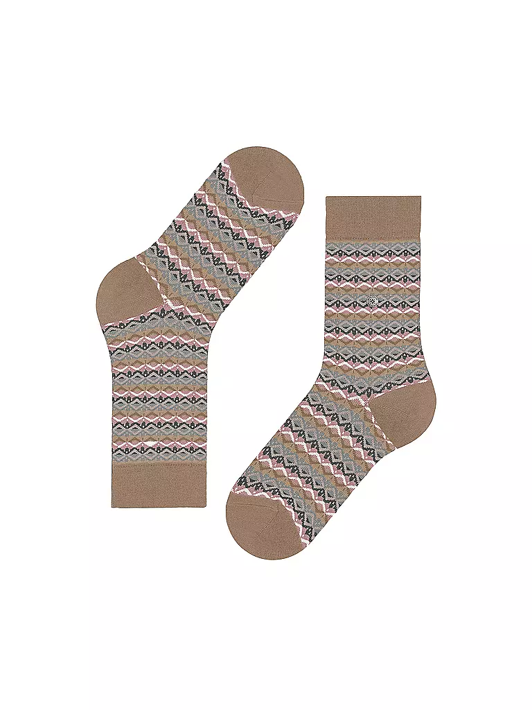 BURLINGTON | Damen Socken MODERN FAIR ISLE 36-41 camel | camel