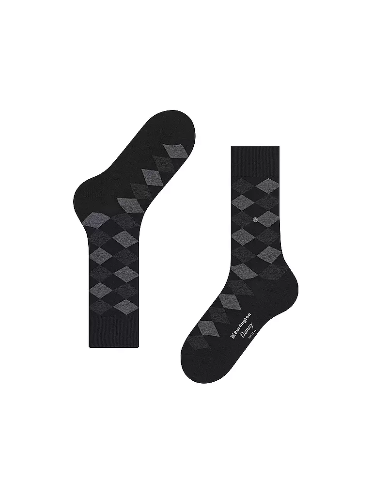 BURLINGTON | Herren Socken DANNY 40-46 black | hellgrau