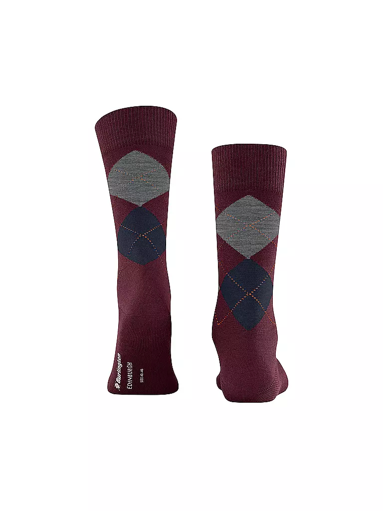 BURLINGTON | Herren Socken EDINBURGH 40-46 claret | dunkelrot