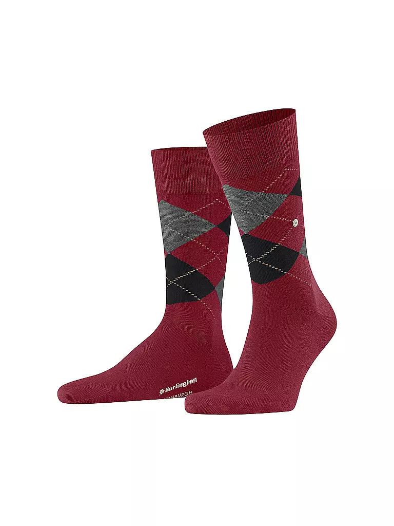 BURLINGTON | Herren Socken EDINBURGH 40-46 cranberry | rot