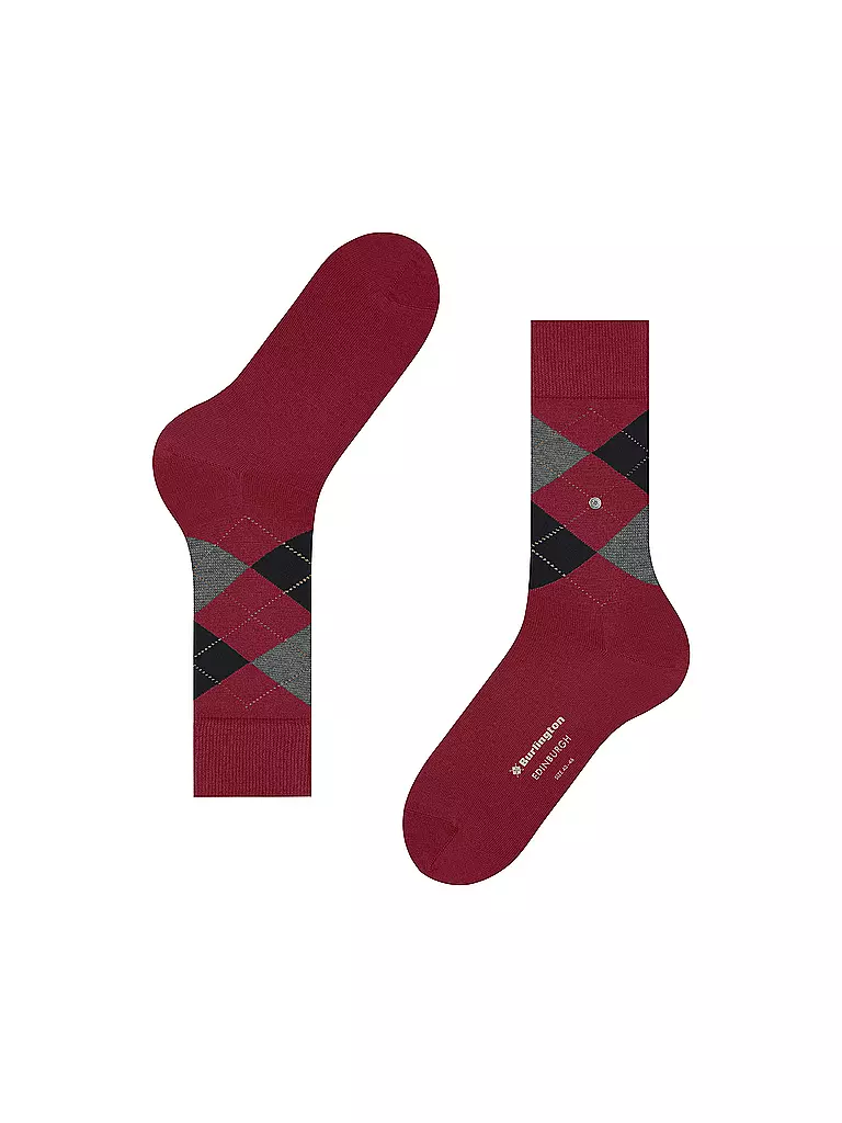 BURLINGTON | Herren Socken EDINBURGH 40-46 cranberry | rot