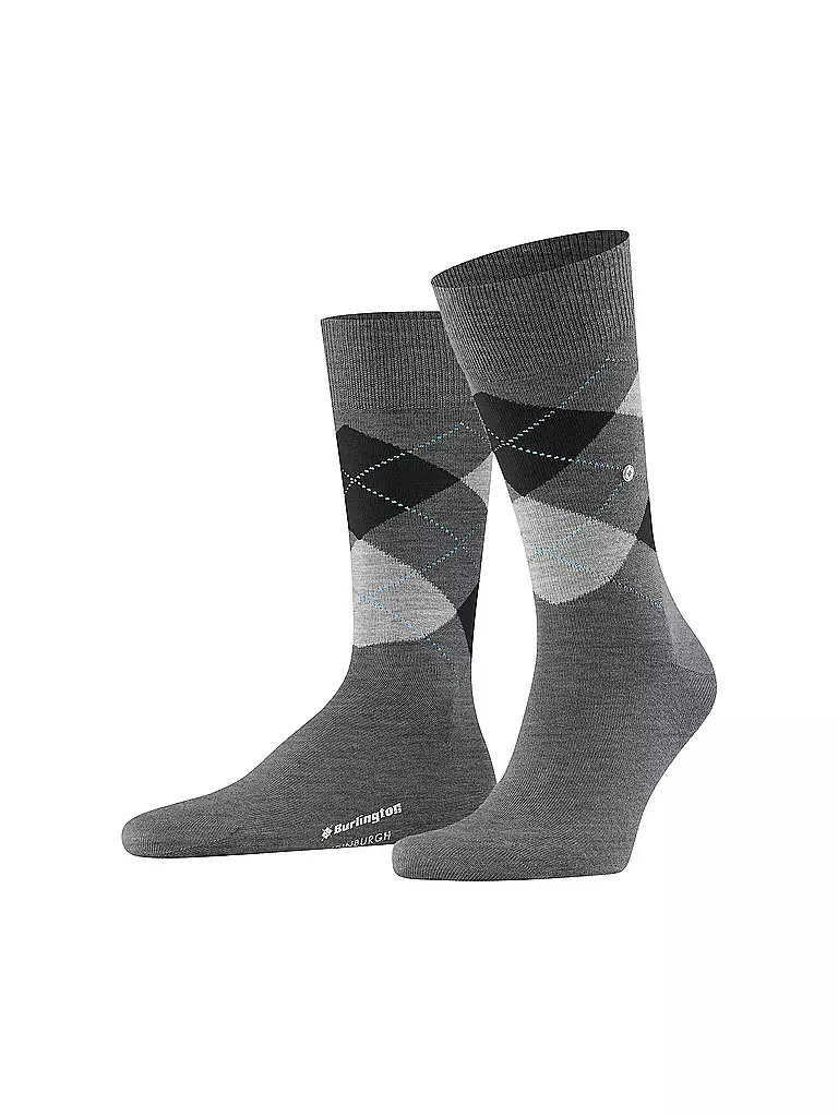 BURLINGTON | Herren Socken EDINBURGH asphalt mel | grau