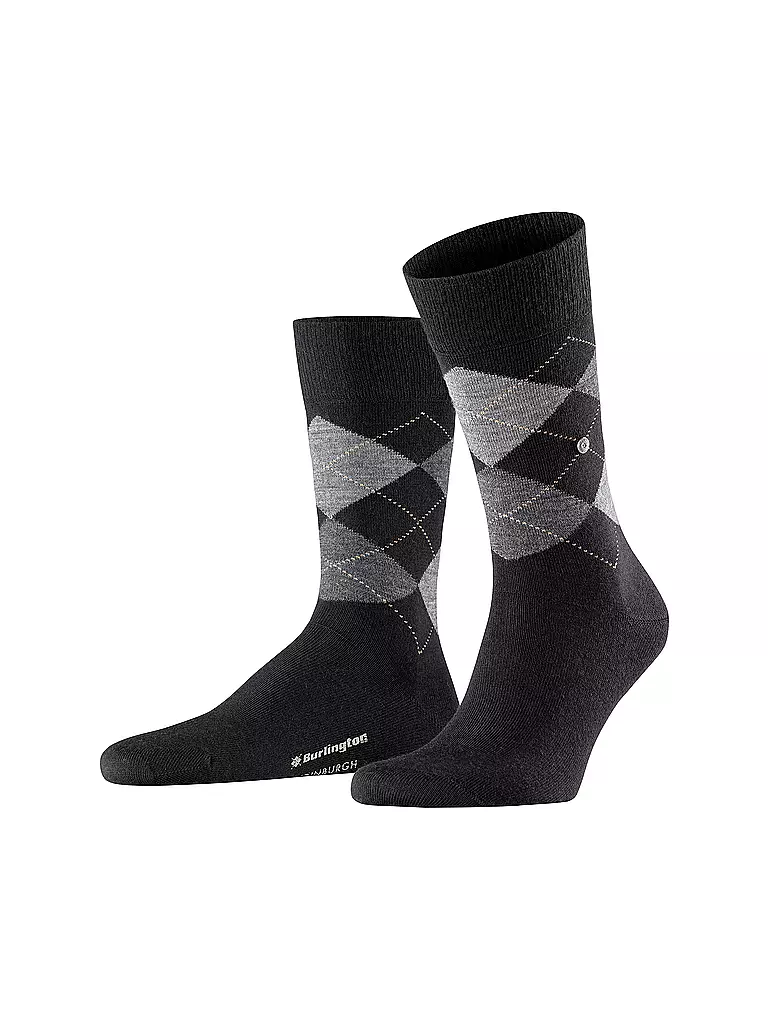 BURLINGTON | Herren Socken EDINBURGH black | schwarz