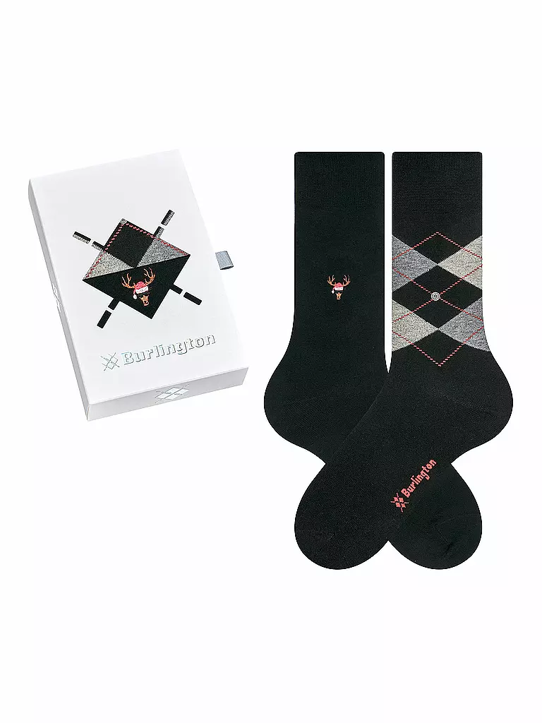 BURLINGTON | Herren Socken Geschenkebox EVERYDAY X-MAS 40-46 sortiment | schwarz