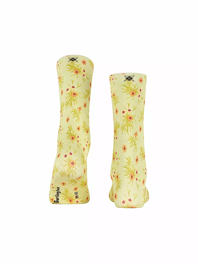 BURLINGTON | Socken FLORAL ROMANCE 36-41 lemon | hellgrün