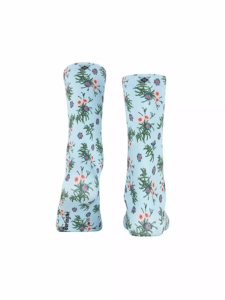 BURLINGTON | Socken FLORAL ROMANCE 36-41 light blue | hellgrün