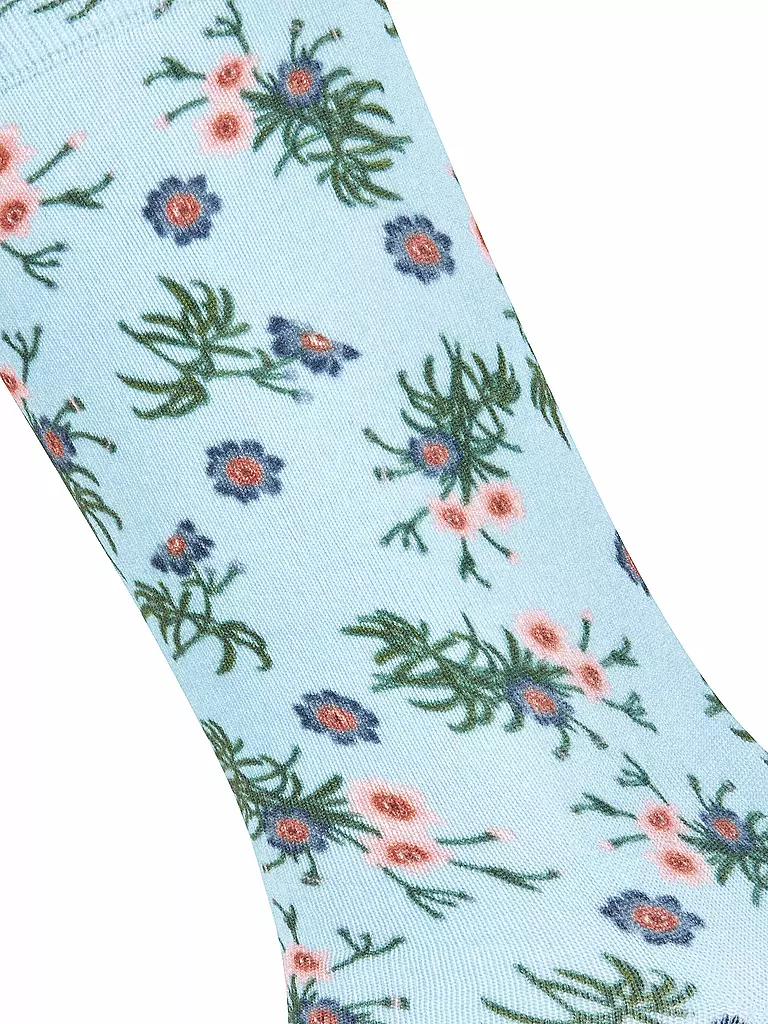 BURLINGTON | Socken FLORAL ROMANCE 36-41 light blue | hellgrün