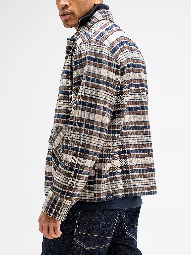 BUTCHER OF BLUE | Overshirt FOLSUM BROWN CHECK | braun