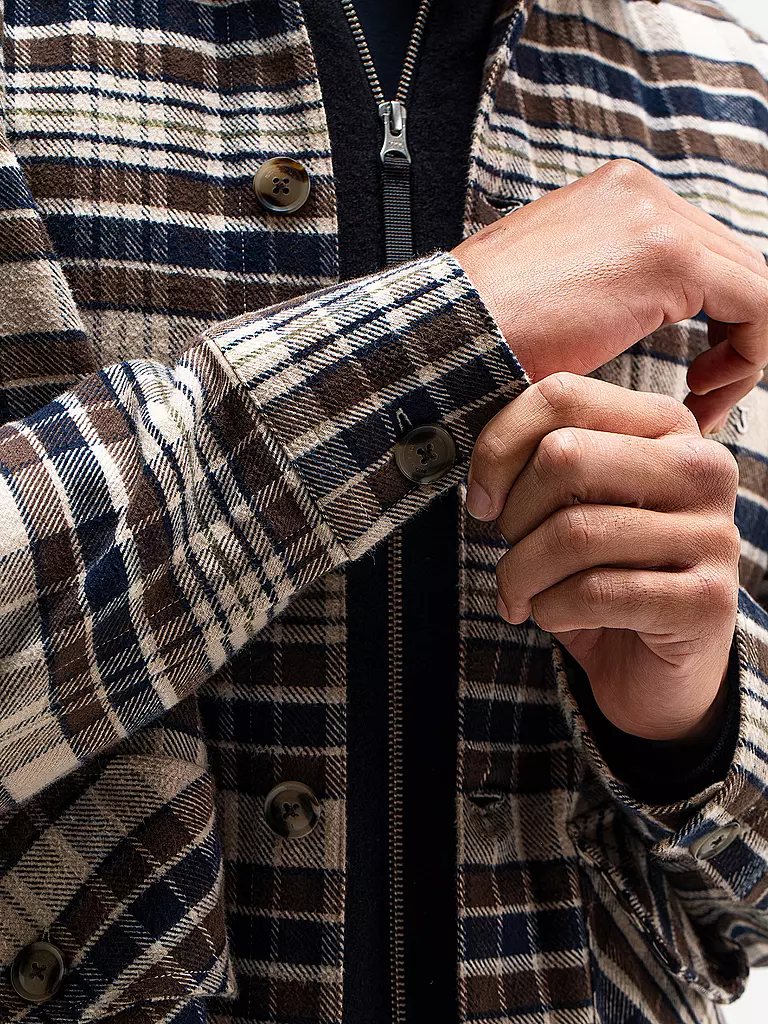 BUTCHER OF BLUE | Overshirt FOLSUM BROWN CHECK | braun