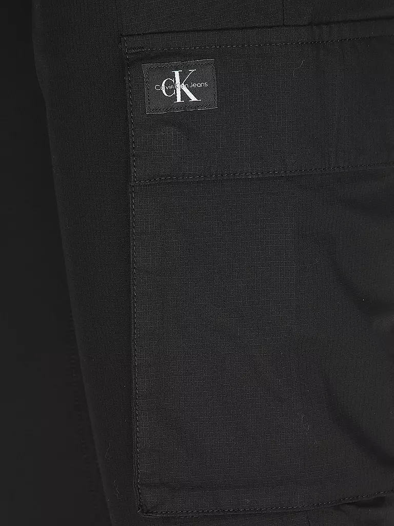 CALVIN KLEIN JEANS | Cargohose Skinny Fit | schwarz