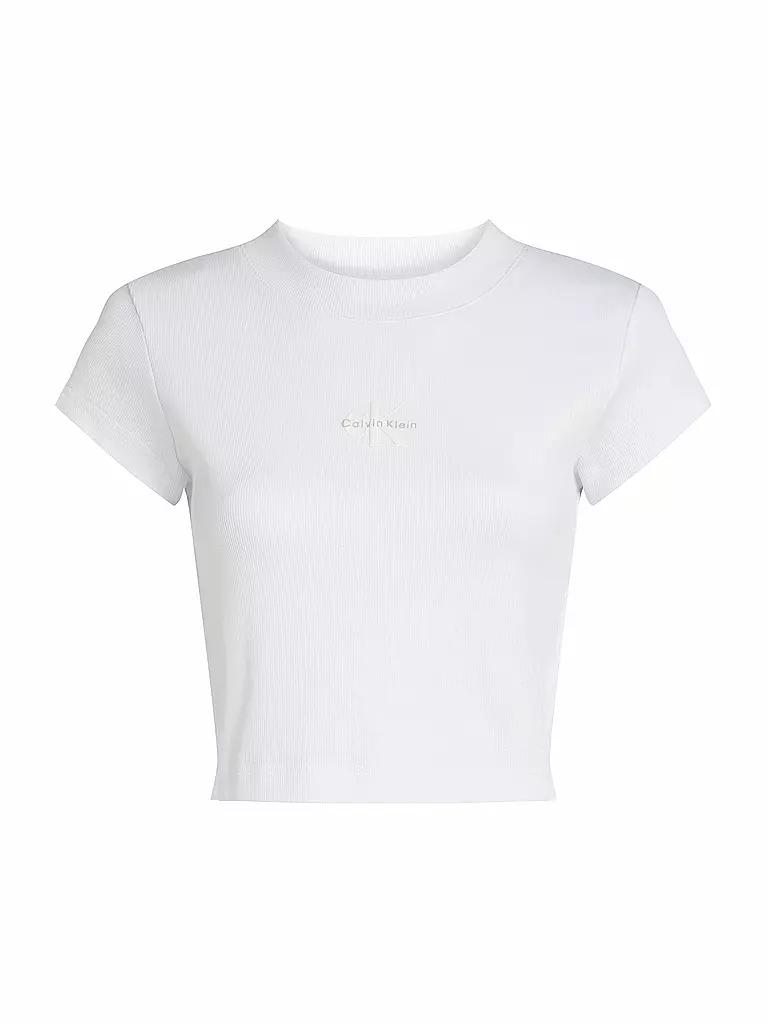 CALVIN KLEIN JEANS | T-Shirt Cropped Fit  | weiss