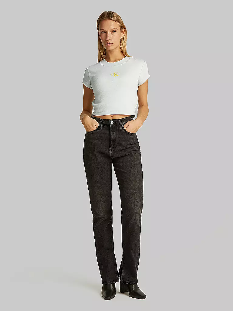 CALVIN KLEIN JEANS | T-Shirt Cropped Fit  | hellgrün