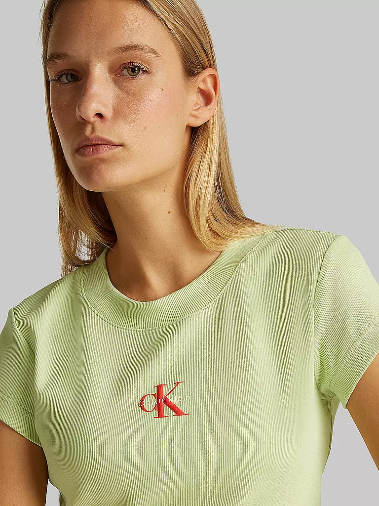 CALVIN KLEIN JEANS | T-Shirt Cropped Fit  | grün