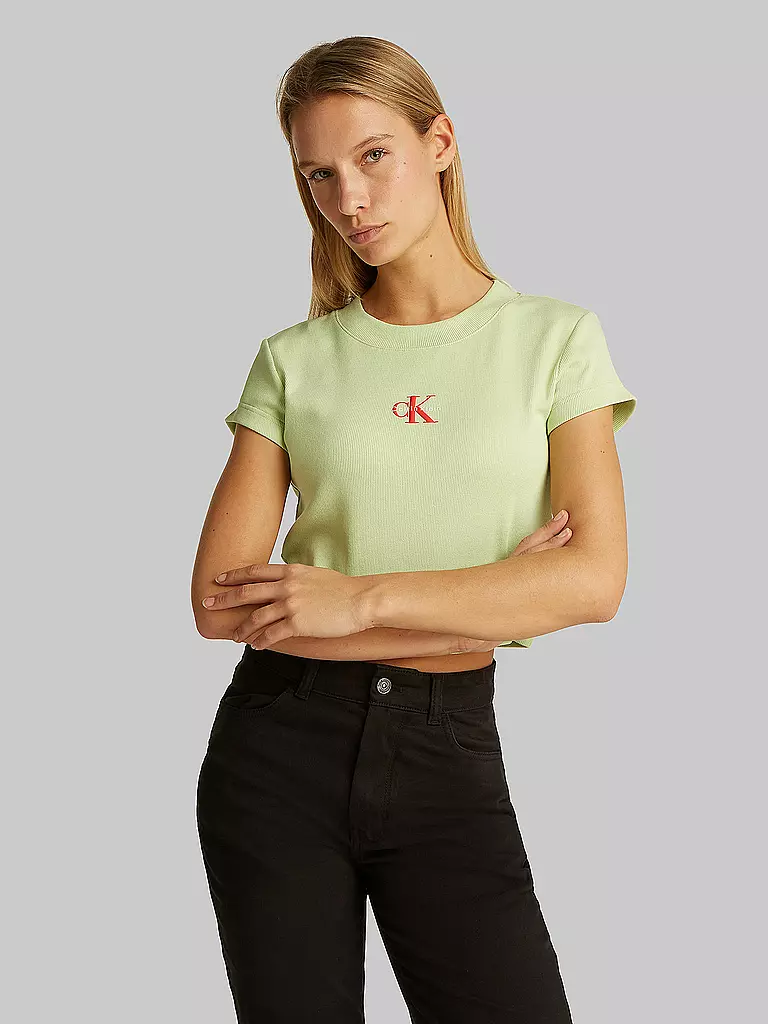 CALVIN KLEIN JEANS | T-Shirt Cropped Fit | mint