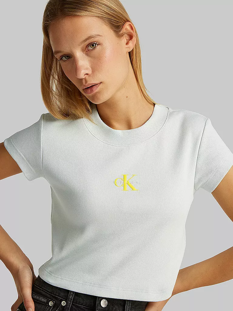 CALVIN KLEIN JEANS | T-Shirt Cropped Fit | hellgrün