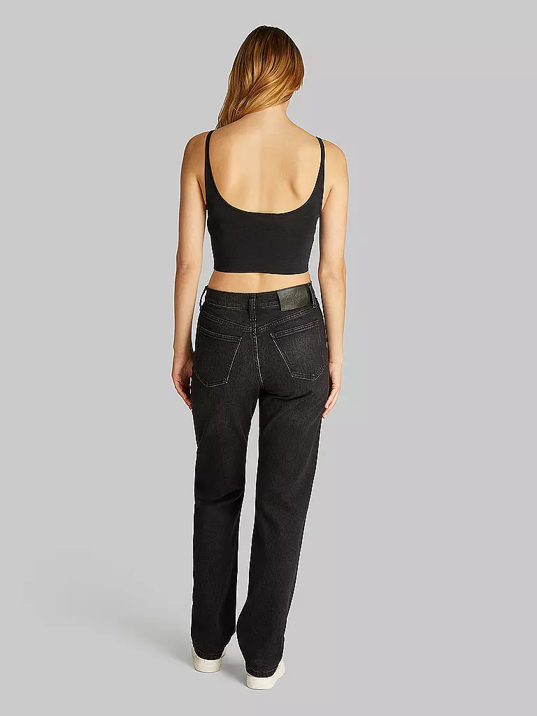 CALVIN KLEIN JEANS | Top Cropped Fit | schwarz