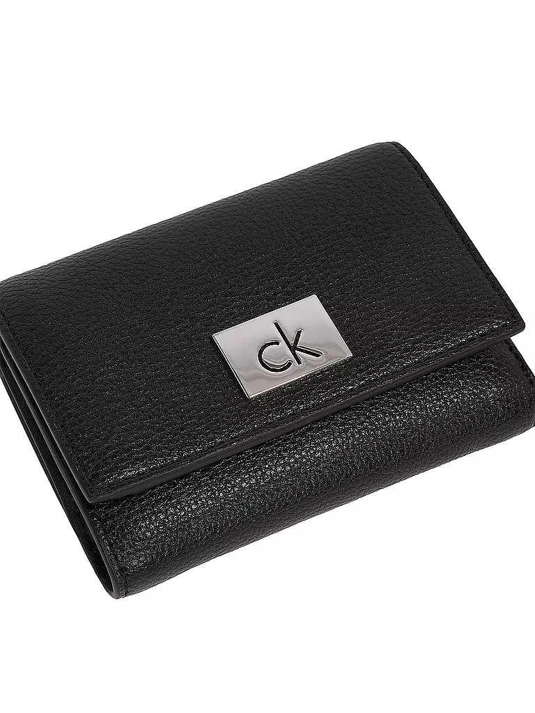 CALVIN KLEIN | Geldbörse CK PLAQUE Small | schwarz