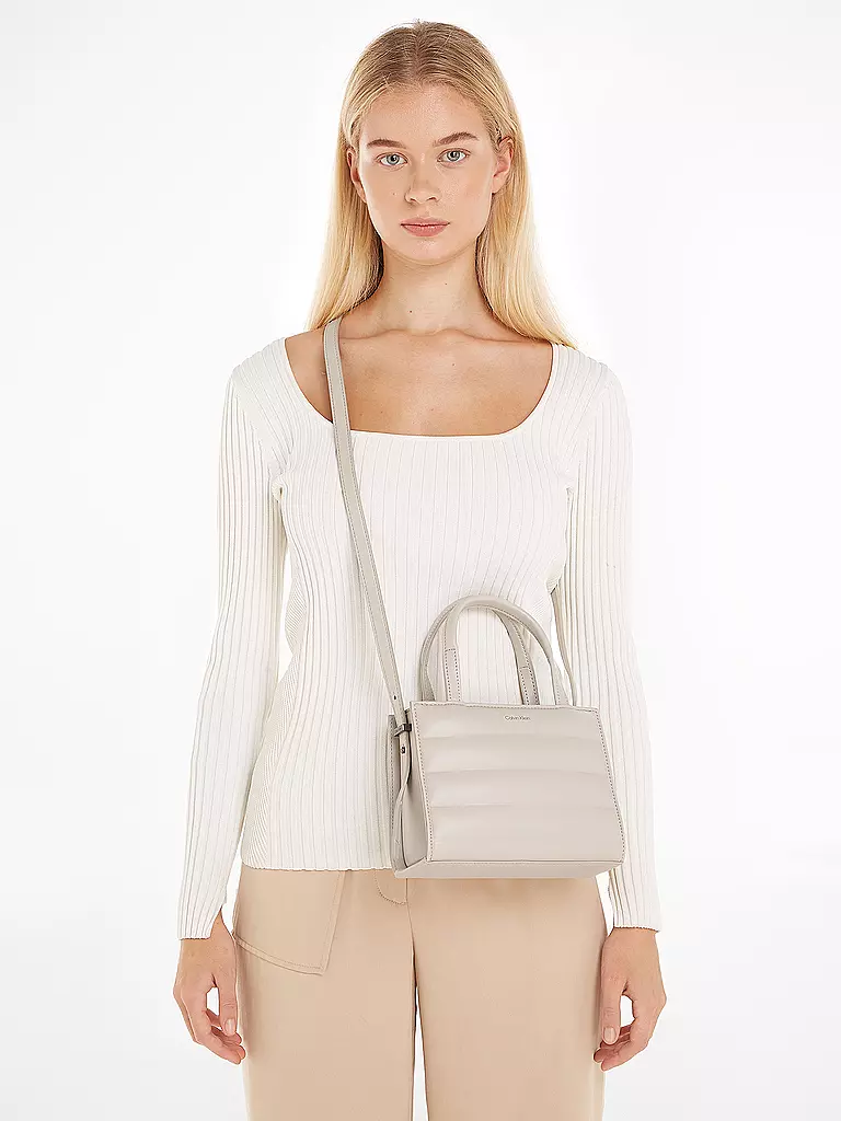 CALVIN KLEIN | Tasche - Mini Tote Bag QUILT  | creme