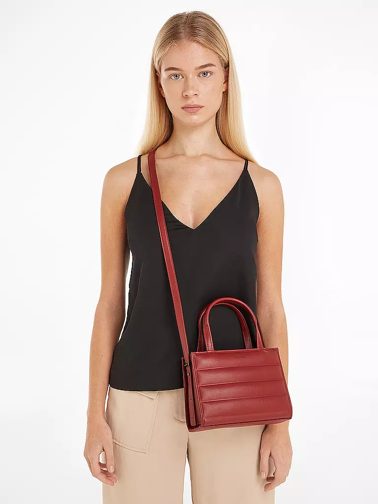 CALVIN KLEIN | Tasche - Mini Tote Bag QUILT  | rot