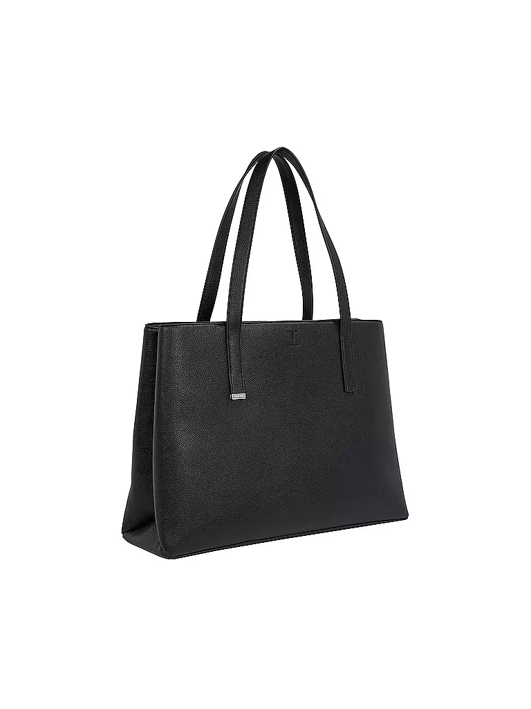 CALVIN KLEIN | Tasche - Shopper CK PLAQUE Medium | schwarz