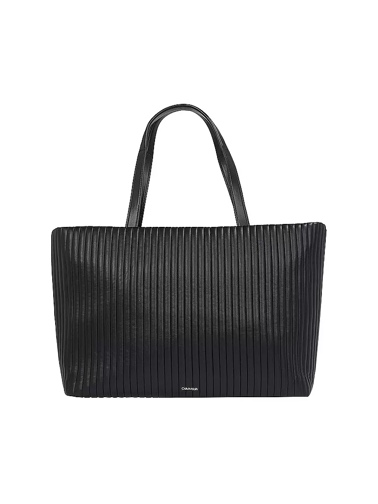 CALVIN KLEIN | Tasche - Shopper MINI LINE QUILT Medium | schwarz